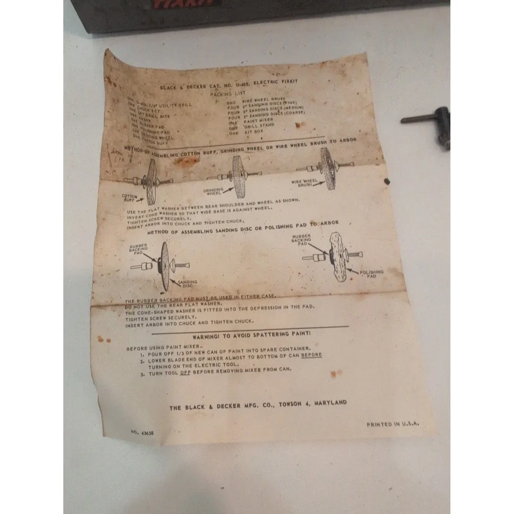 Vintage Black & Decker 1/4